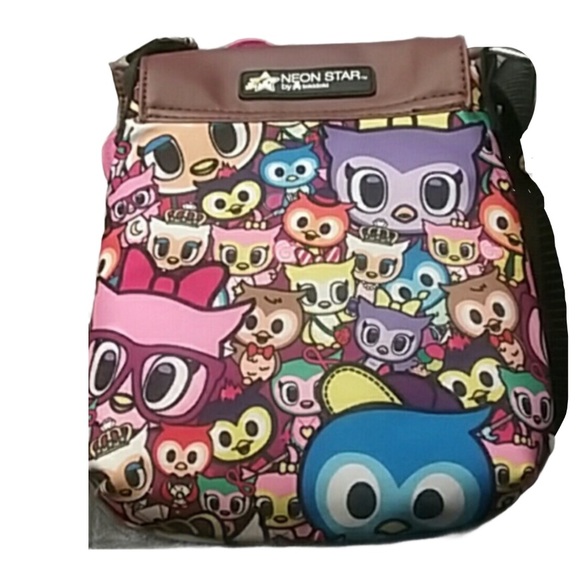 tokidoki Crossbody Bag Neon Star Owl Canvas Purse Adjustable Strap Tokidoki NWT tokidoki Crossbody Bag Neon Star Owl Canvas Purse Adjustable Strap Tokidoki NWT